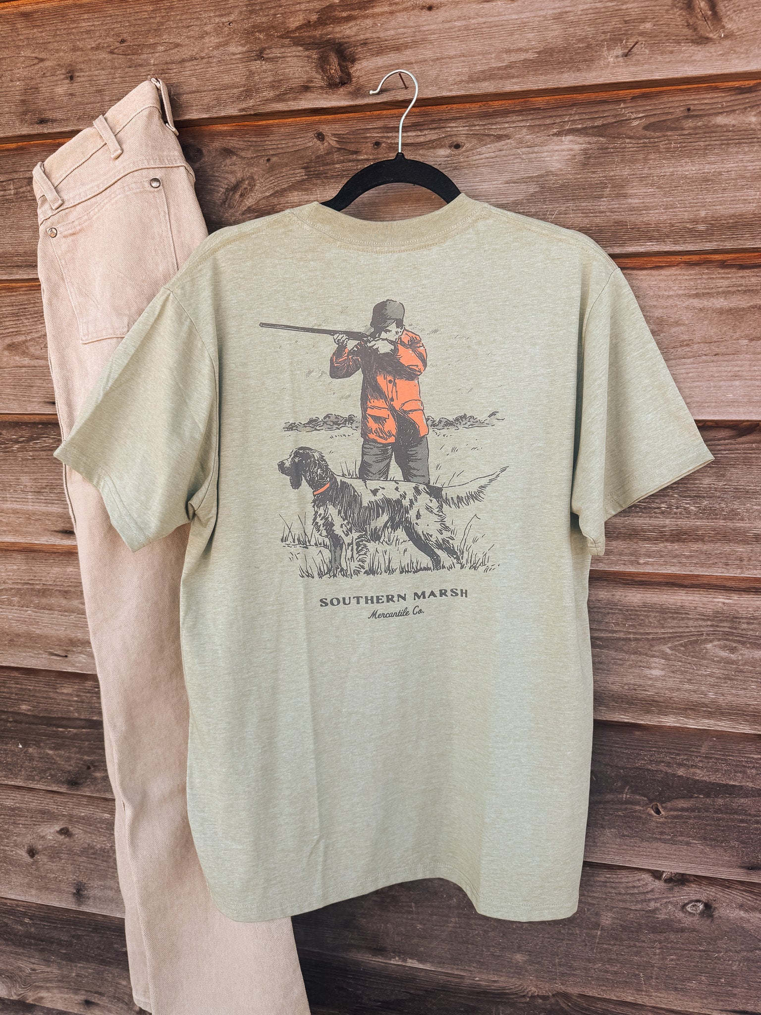 Men's Southern Marsh SEAWASH Undaunting Focus T-Shirt in Brigade Olive