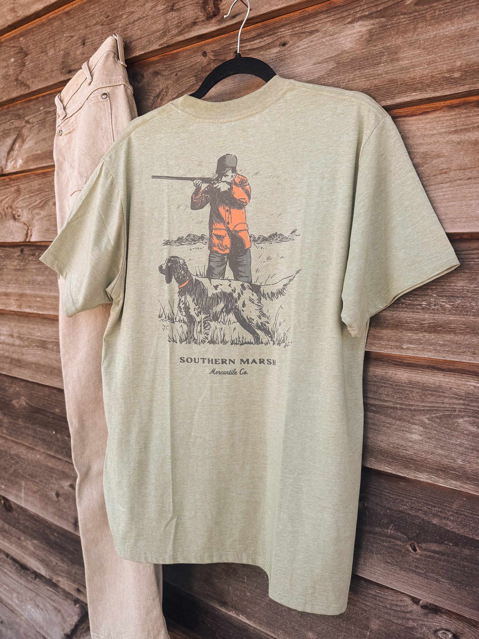 Men's Southern Marsh SEAWASH Undaunting Focus T-Shirt in Brigade Olive