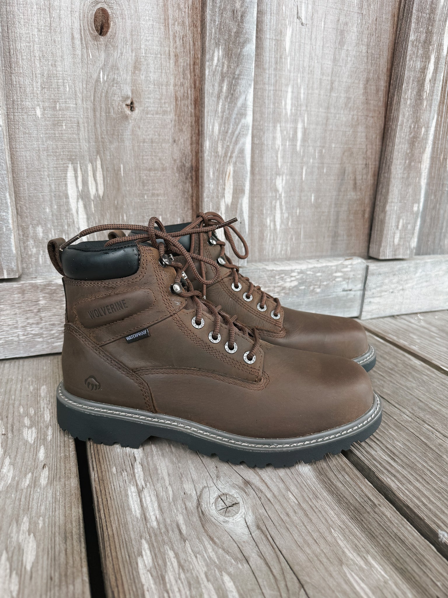 MEN'S WOLVERINE FLOORHAND WATERPROOF STEEL TOE 6" WORK BOOT