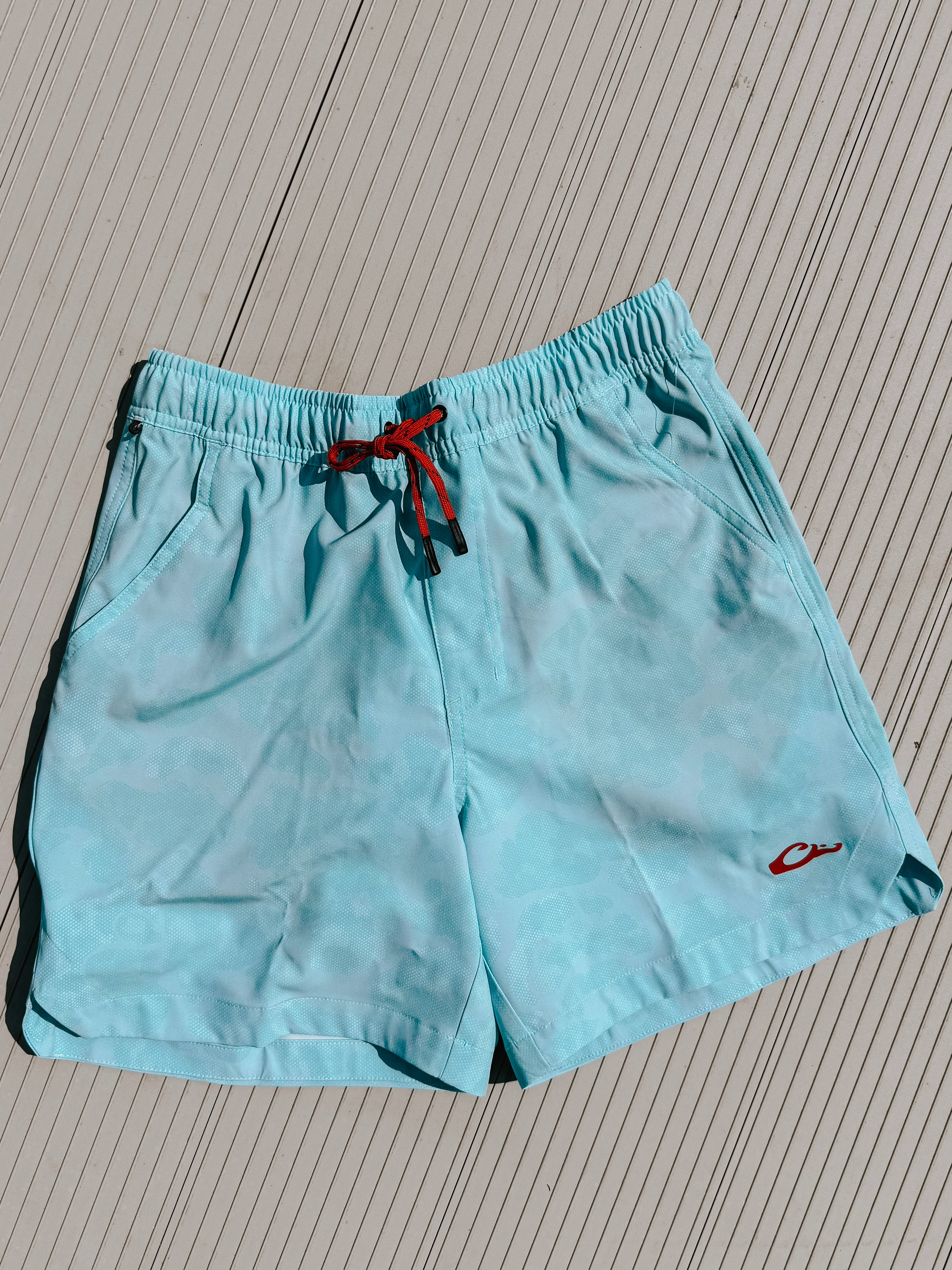 Drake Men's Lake Shore Dock 6" Shorts - Old School Turquoise