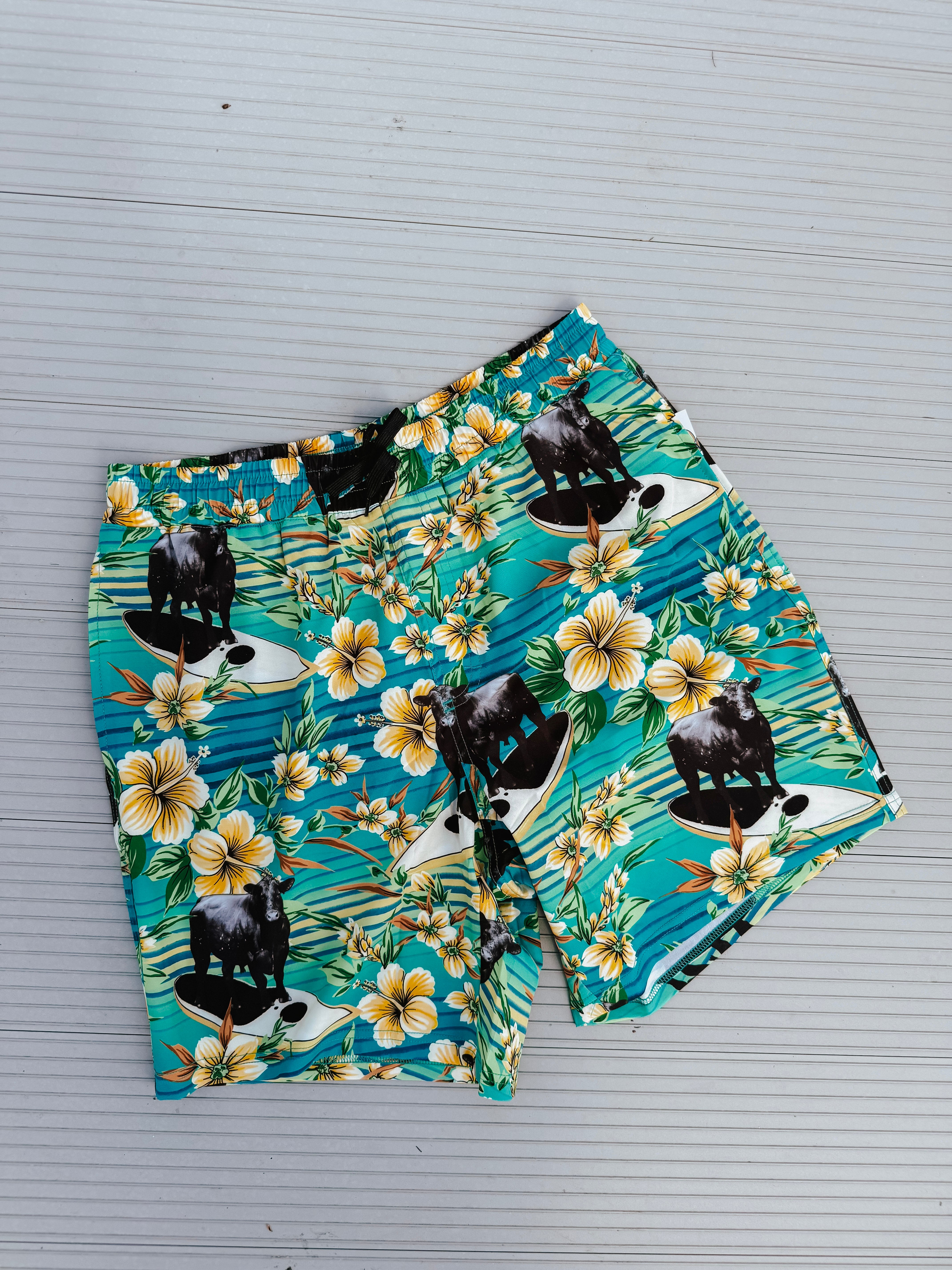 Cinch Men's Cow Surfer Swim Trunks