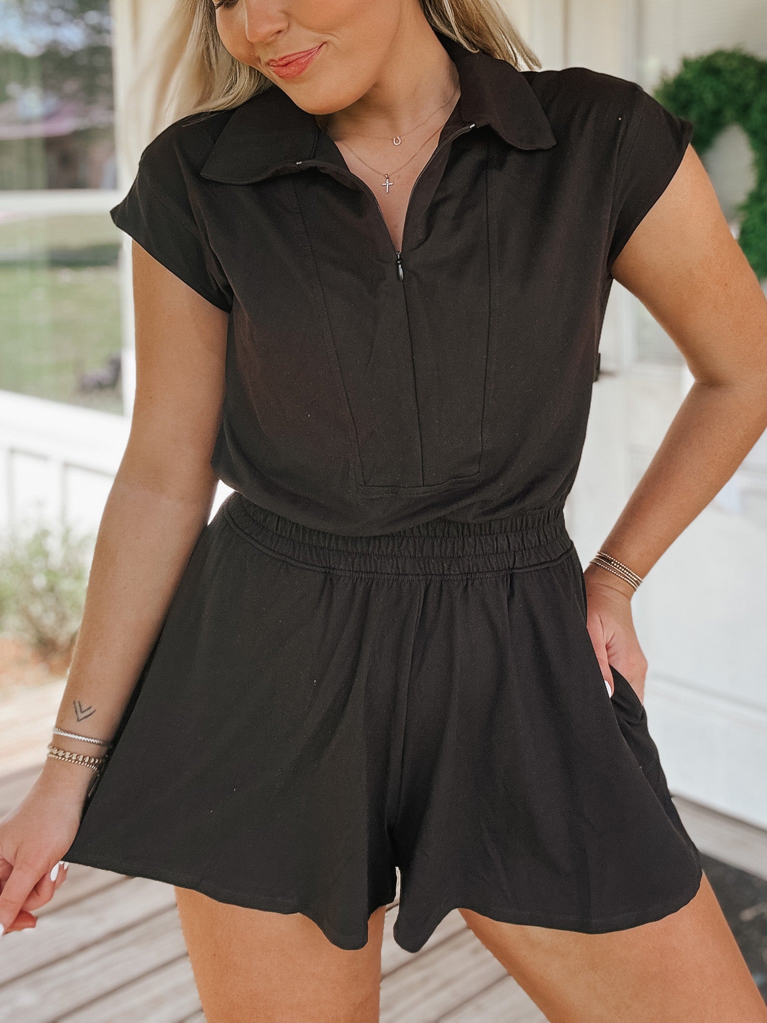Sporty Spice Black Romper