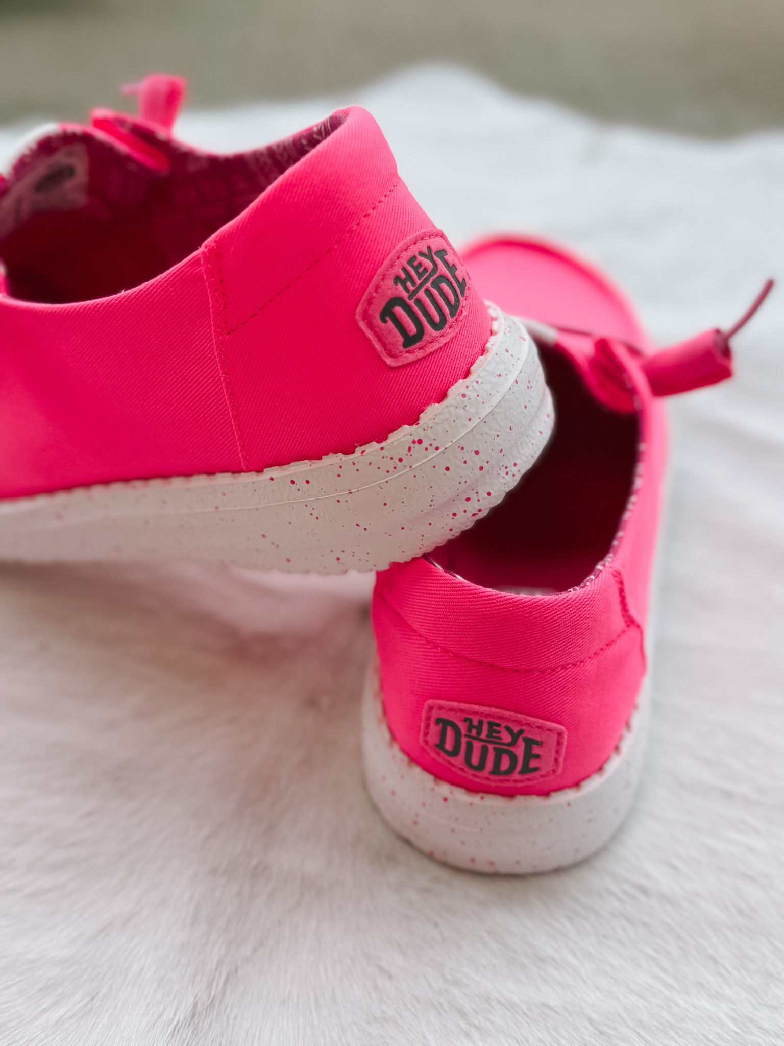 Women's Hey Dude Wendy Stretch Canvas Neon Pink – Boot Country