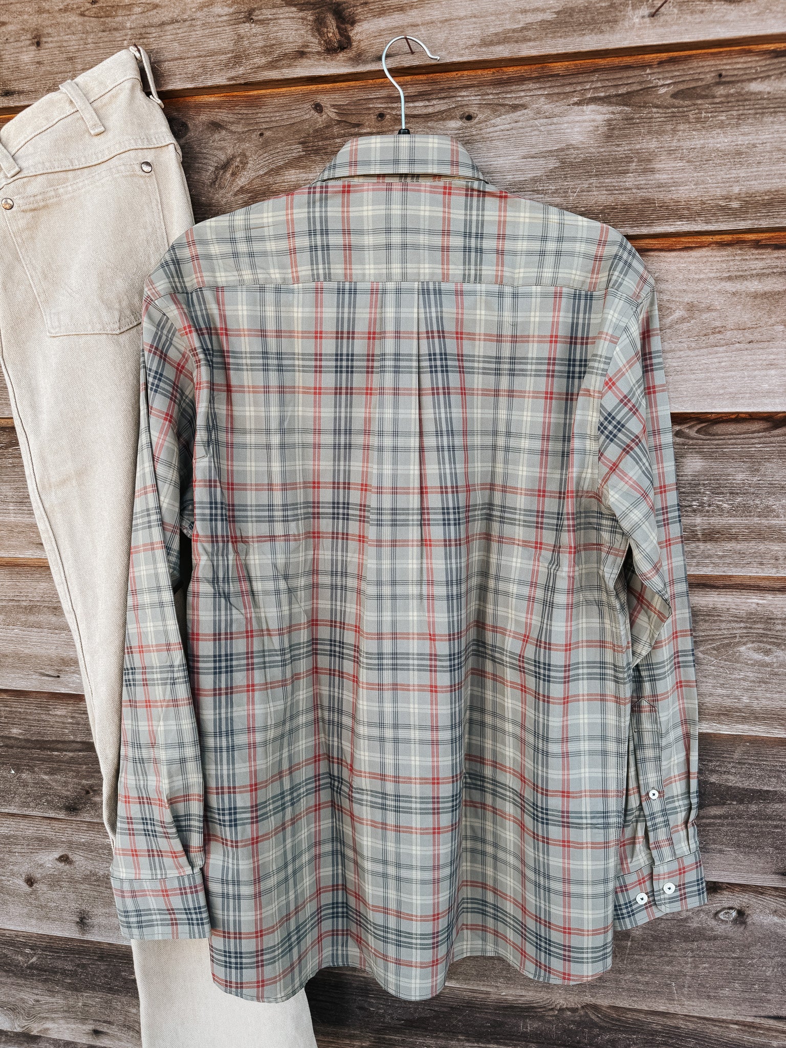 Men's Southern Marsh Barnstable Lines Performance Dress Shirt in Sage Navy