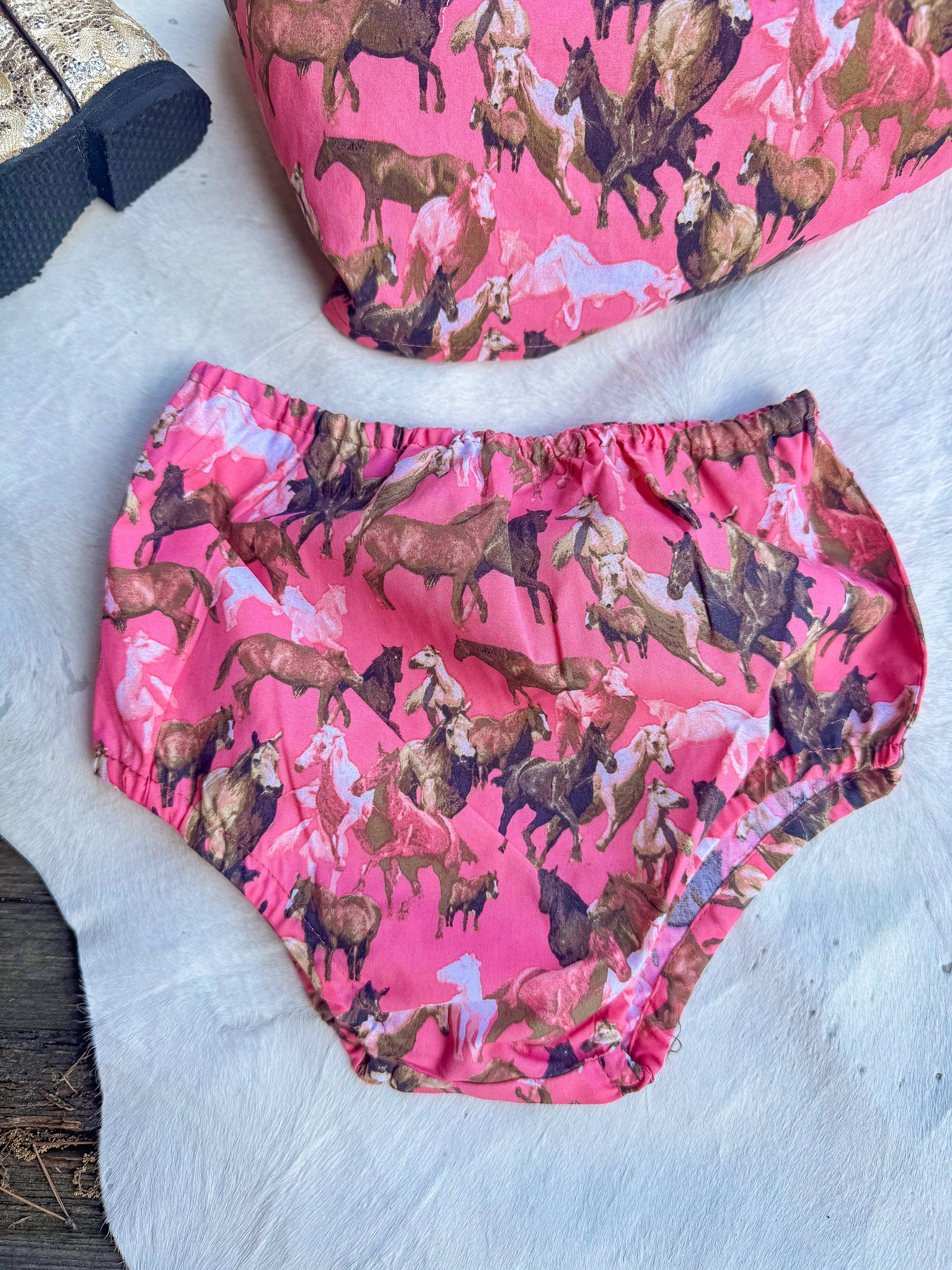 Girl's Wrangler Ruffle Sleeve Pinafore Dress