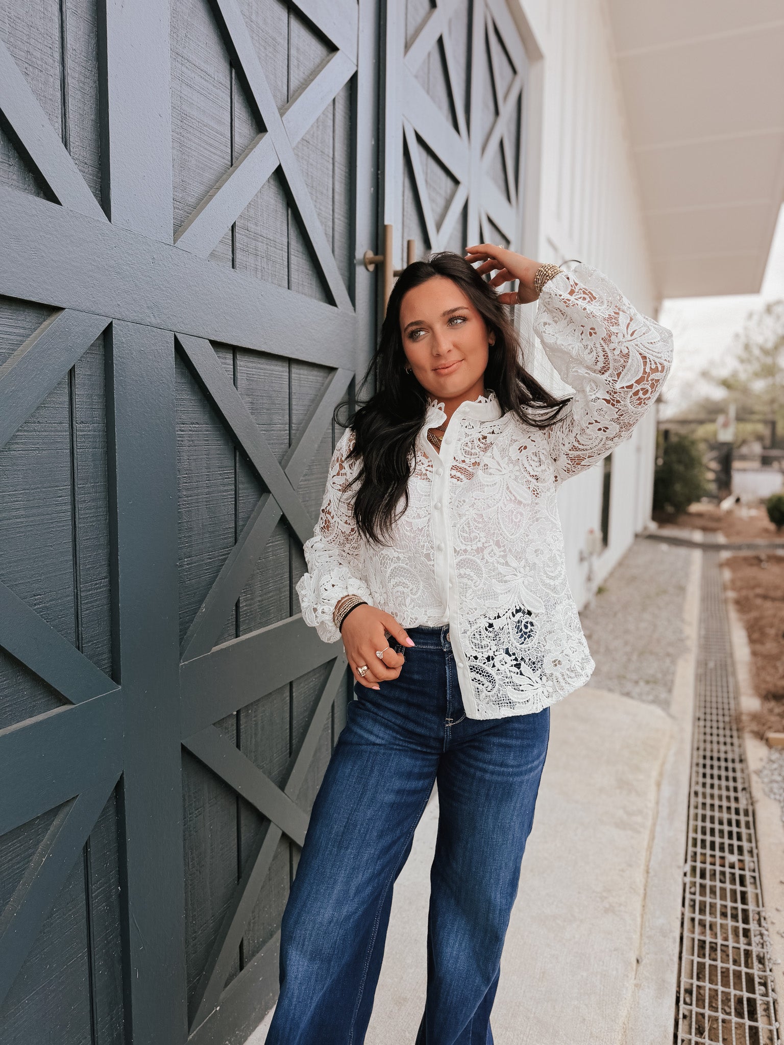 Sweet Details Top in White