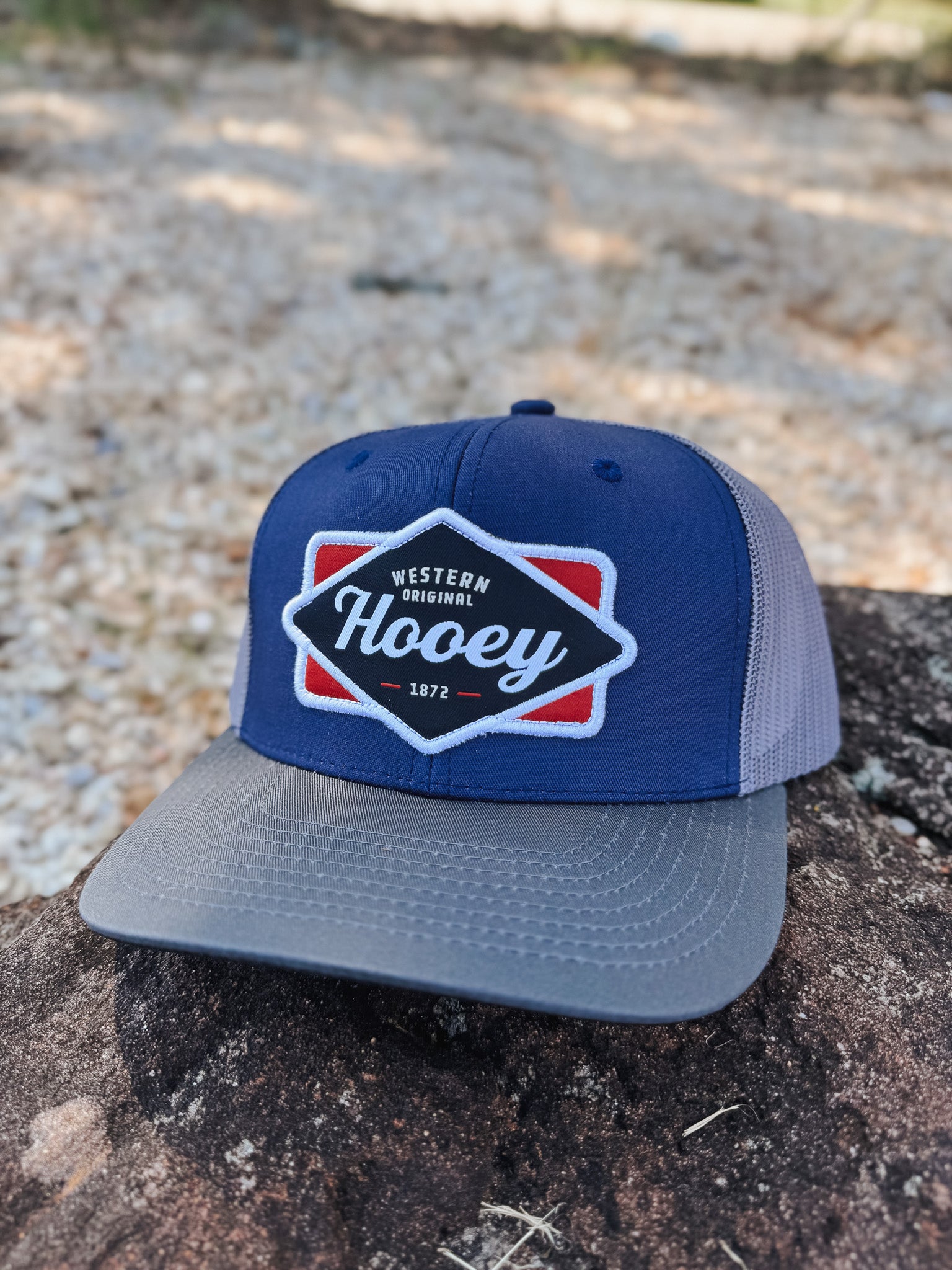 Hooey Diamond Navy/Red/White Patch Cap