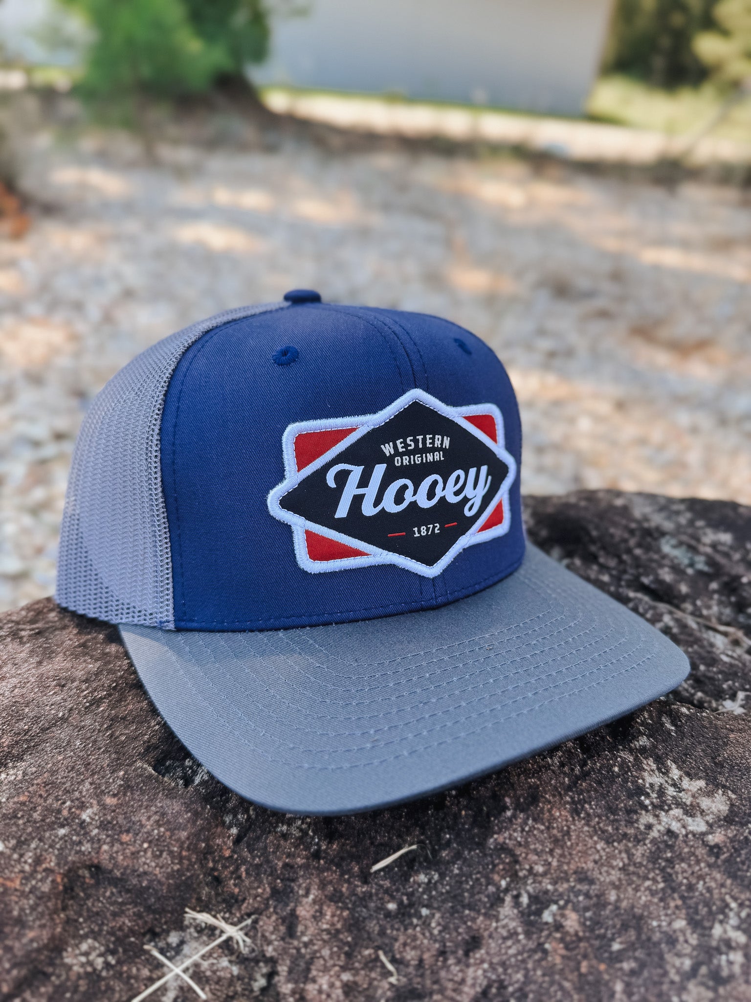Hooey Diamond Navy/Red/White Patch Cap