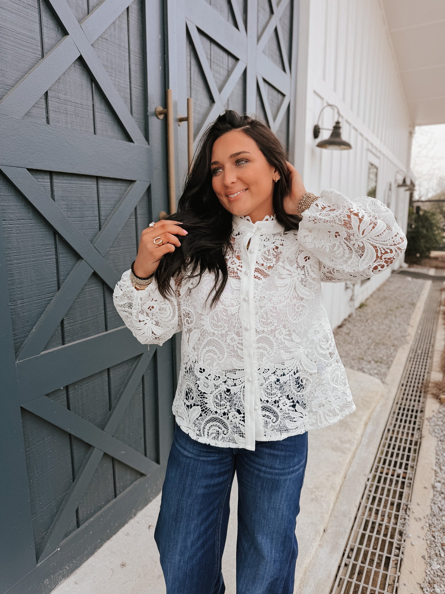 Sweet Details Top in White