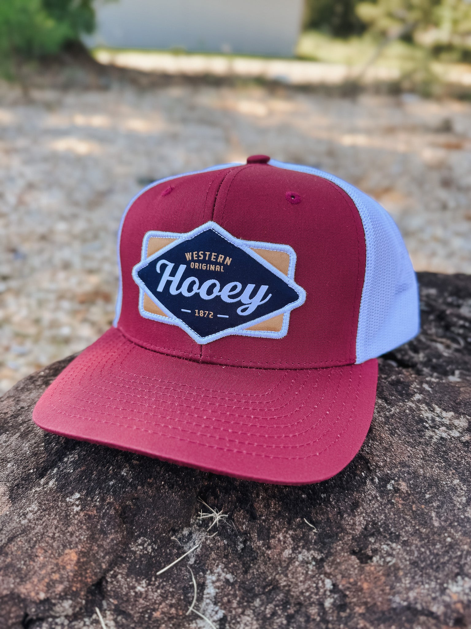 Hooey Diamond Red/White/Tan Patch Cap
