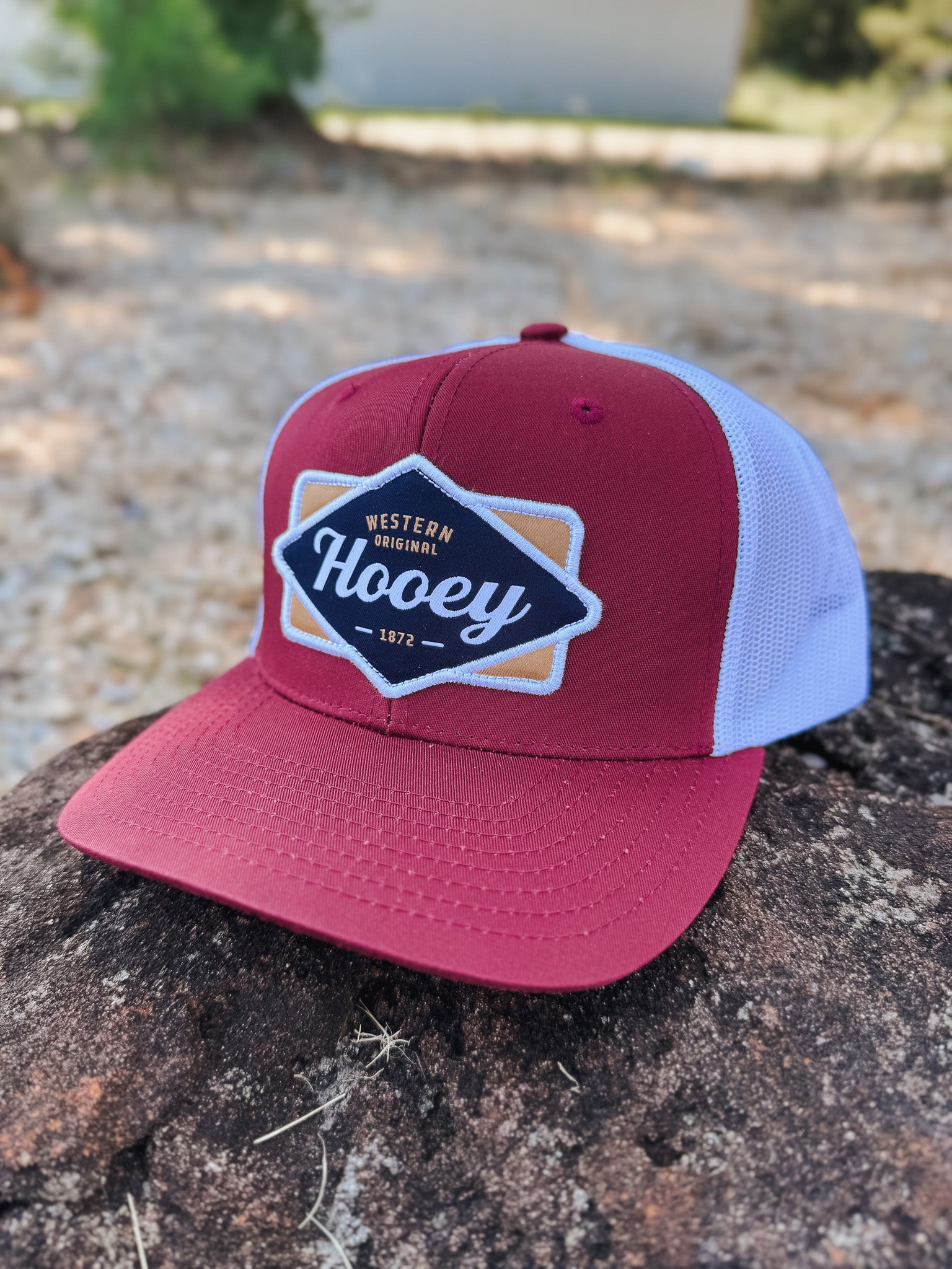 Hooey Diamond Red/White/Tan Patch Cap