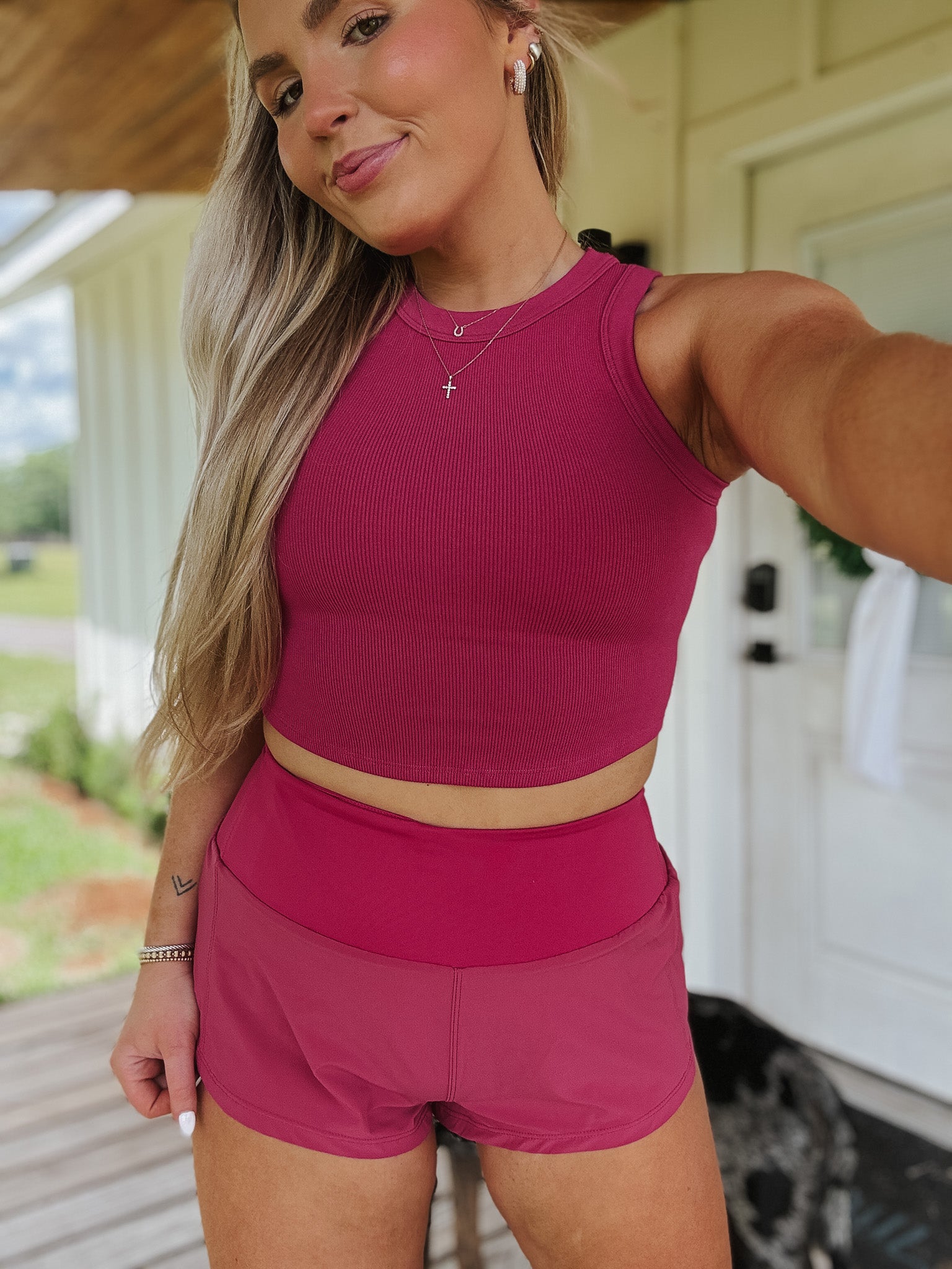 Easy Going Plum Pink Shorts