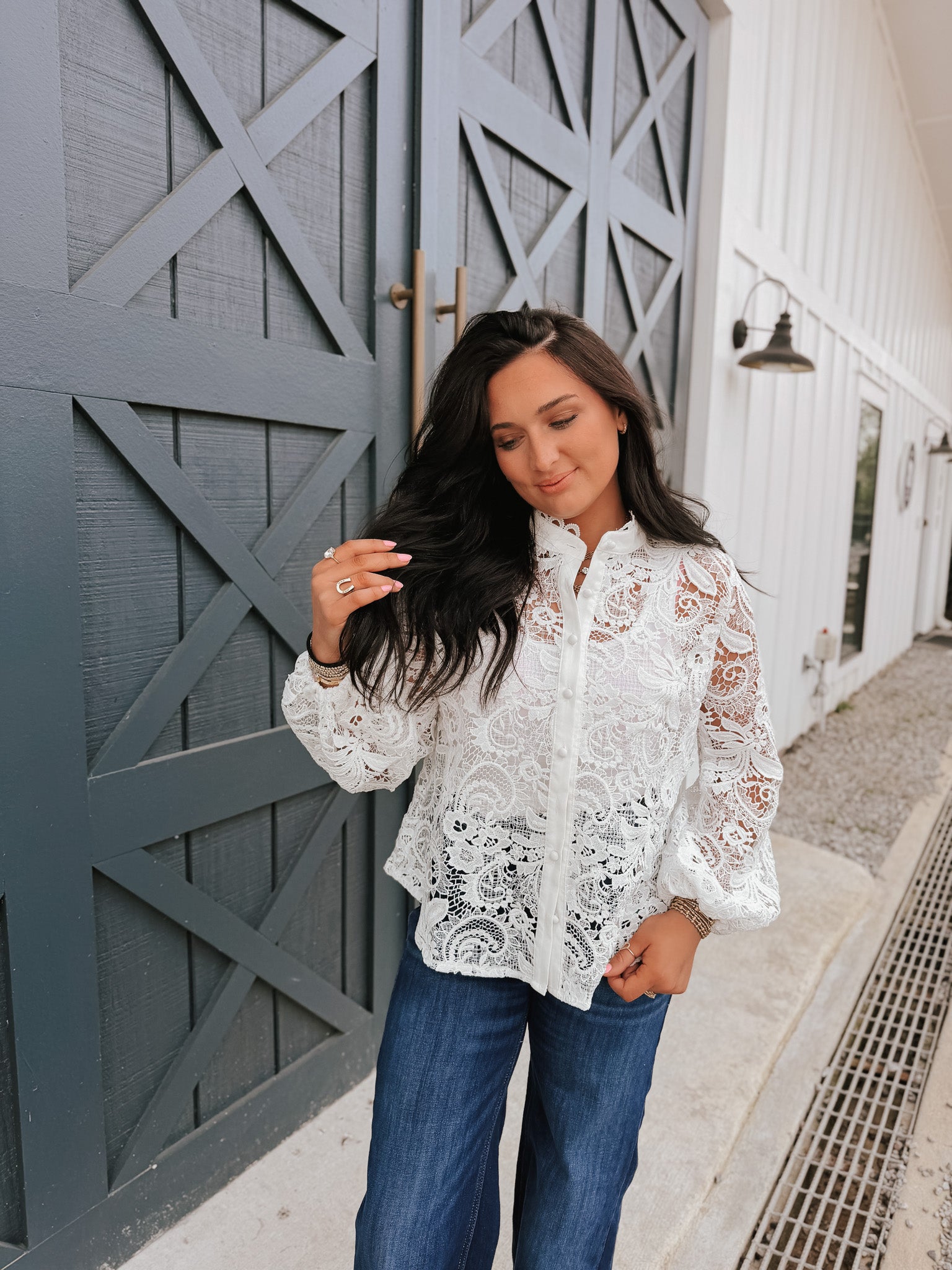 Sweet Details Top in White