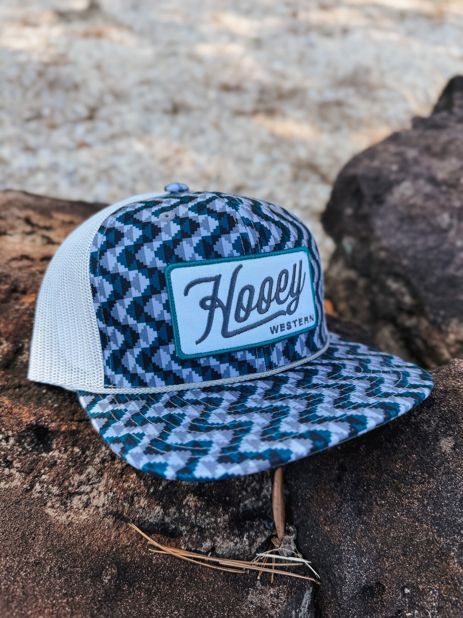 Hooey Lakota Teal/Grey Pattern Cap