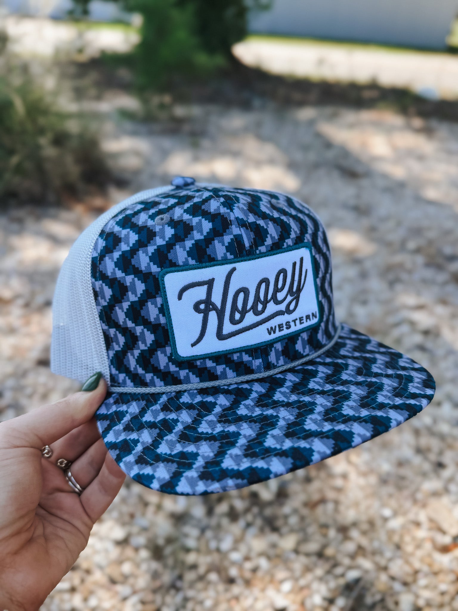 Hooey Lakota Teal/Grey Pattern Cap
