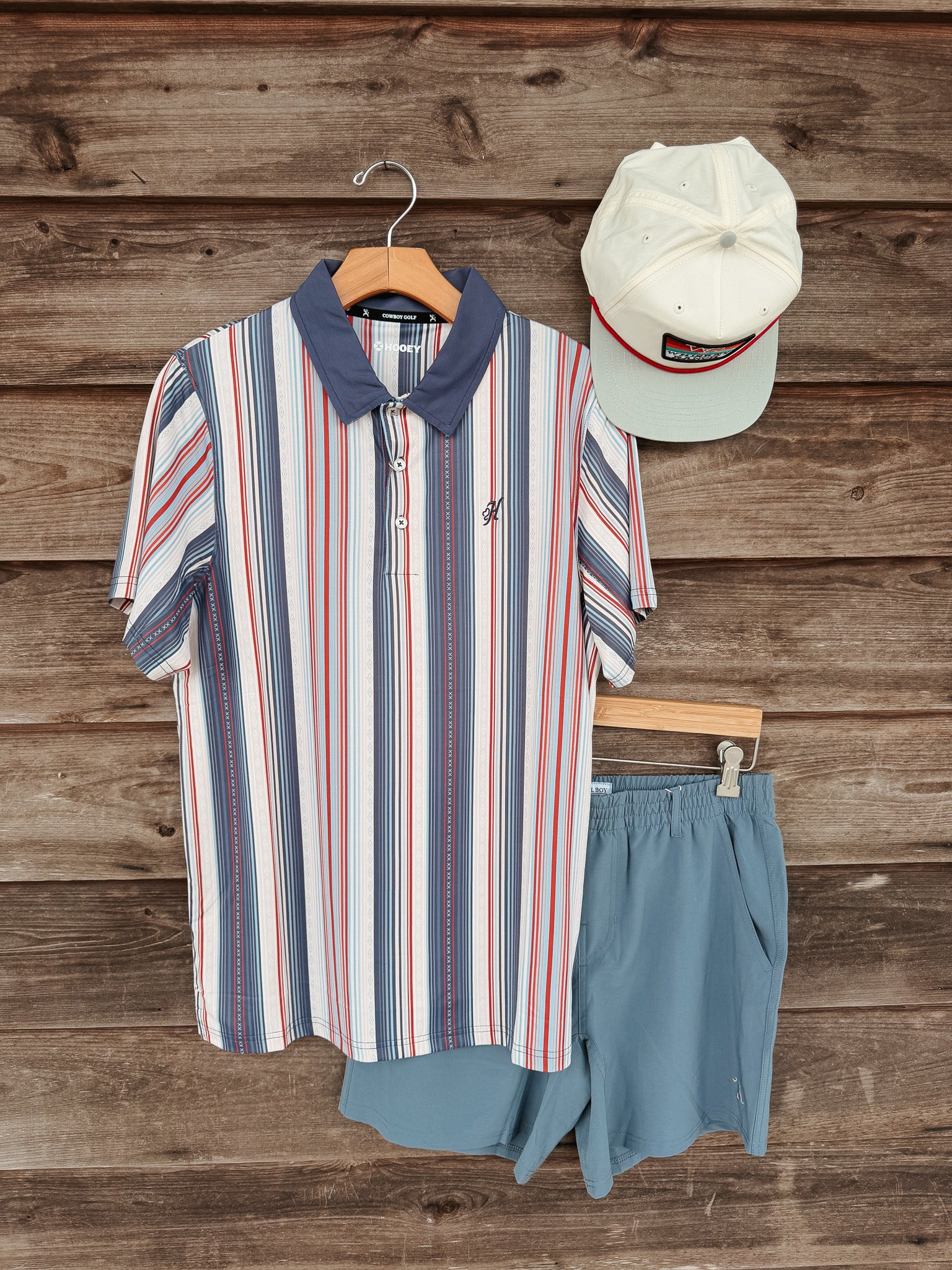 Hooey Men's "The Weekender" Stripe Polo