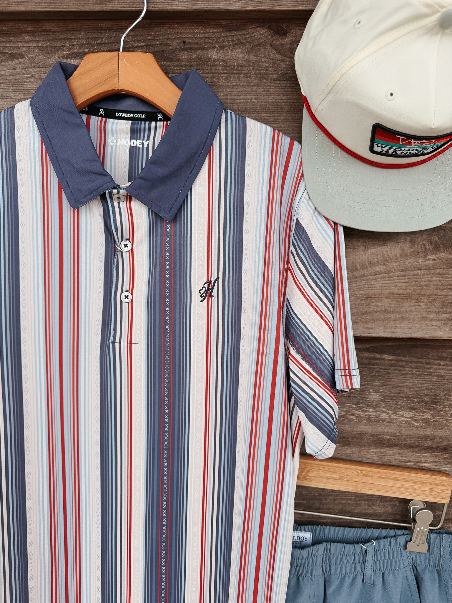 Hooey Men's "The Weekender" Stripe Polo