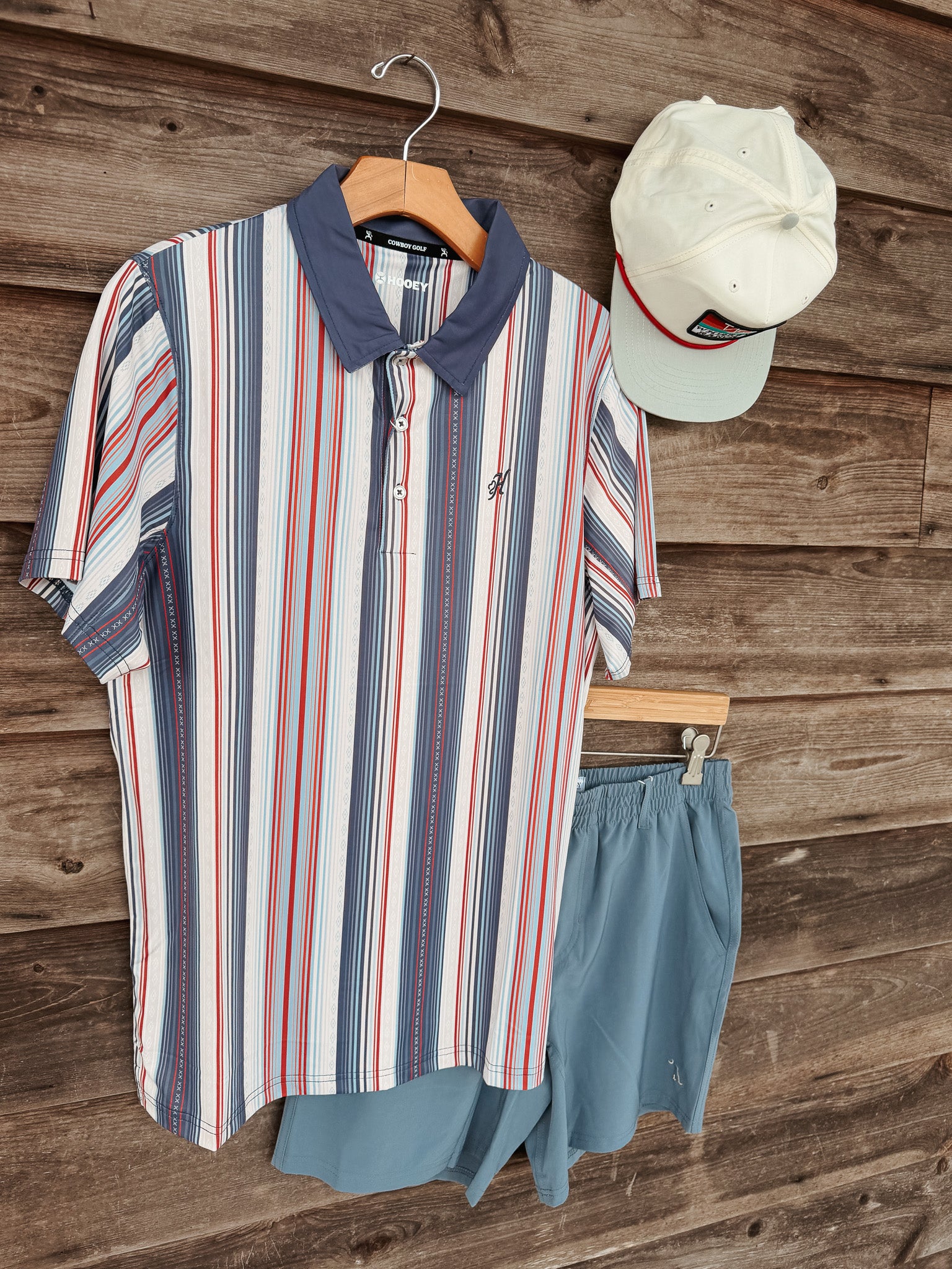 Hooey Men's "The Weekender" Stripe Polo