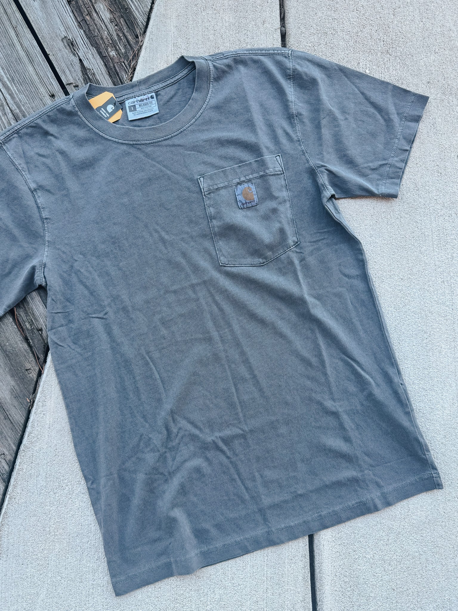 Carhartt Re-Engineered Relaxed Fit Lightweight Garment Dyed T-Shirt in Shadow