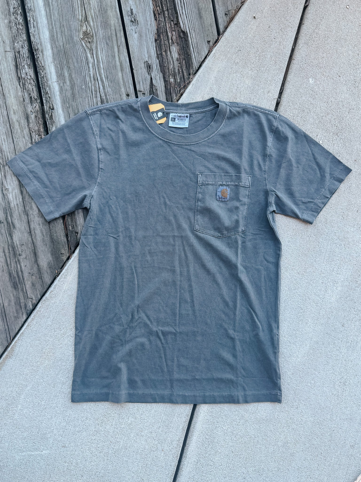 Carhartt Re-Engineered Relaxed Fit Lightweight Garment Dyed T-Shirt in Shadow