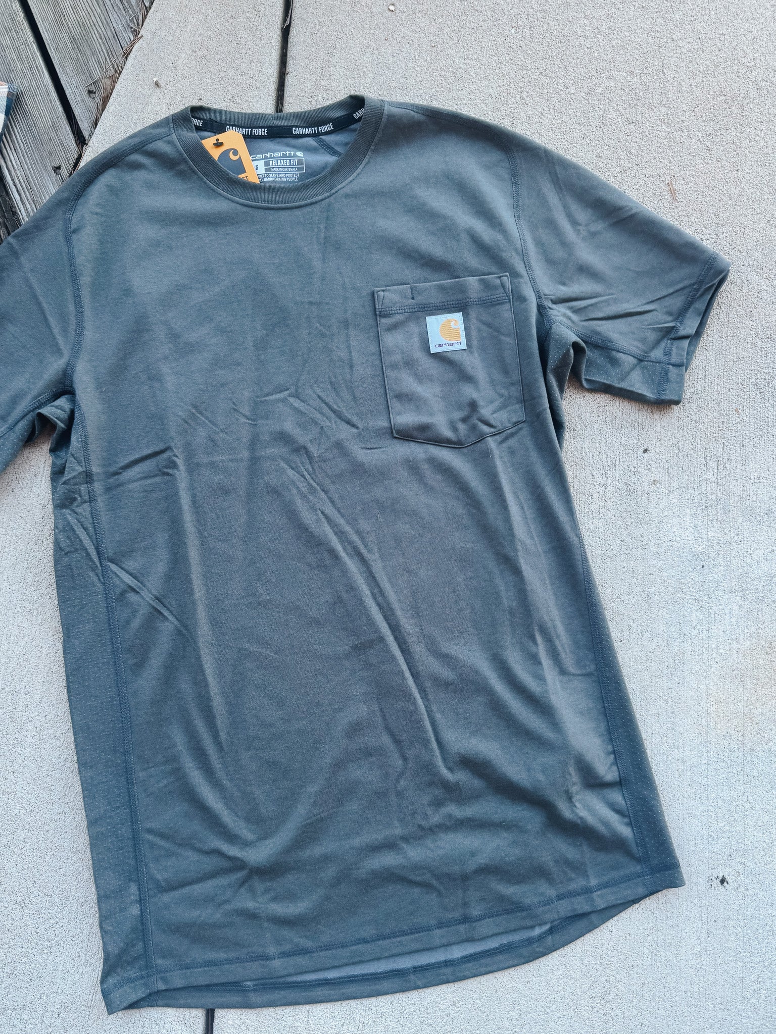 Carhartt Force Relaxed Fit Midweight Short Sleeve Pocket T-Shirt - Carbon Heather
