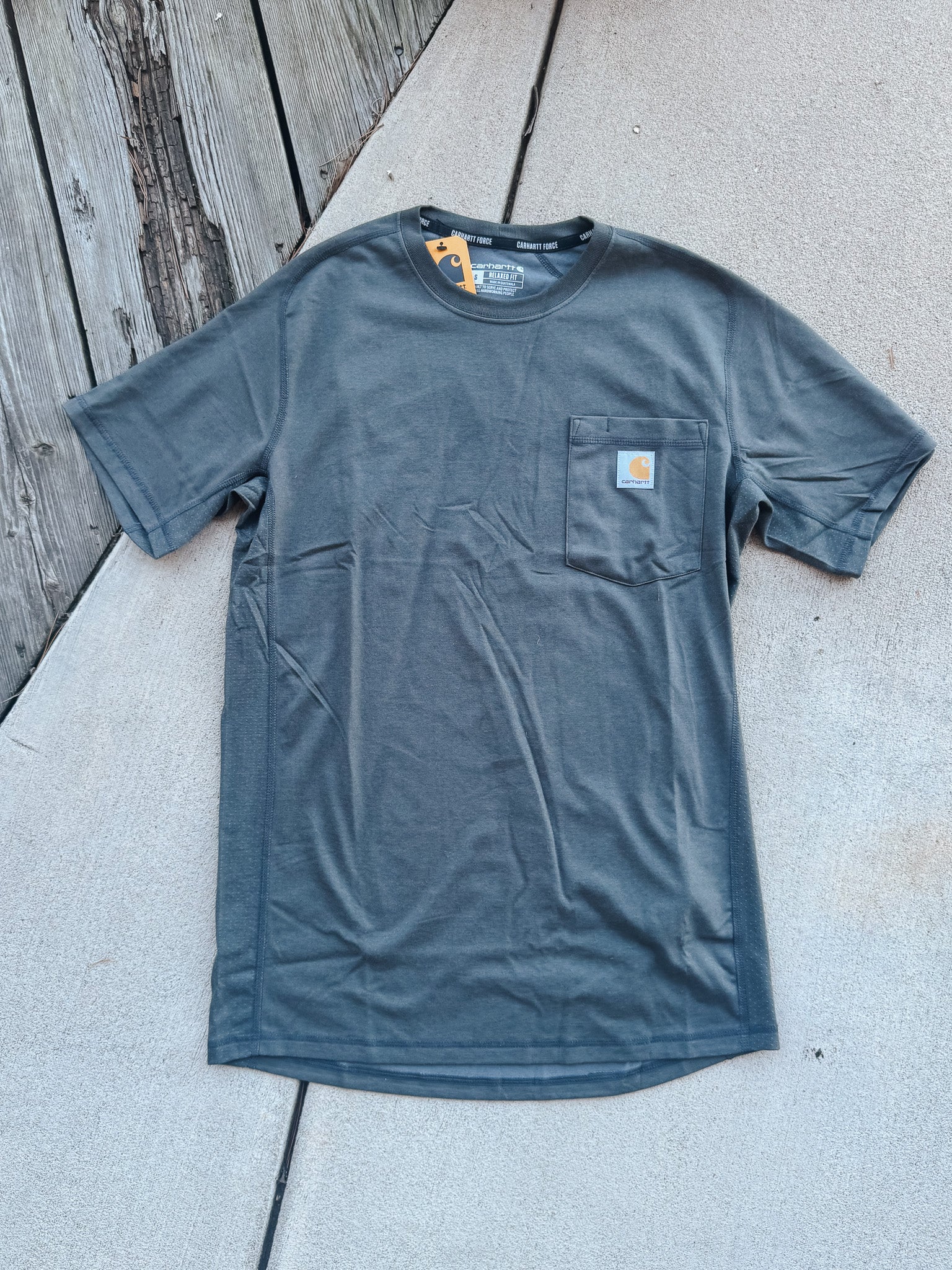 Carhartt Force Relaxed Fit Midweight Short Sleeve Pocket T-Shirt - Carbon Heather