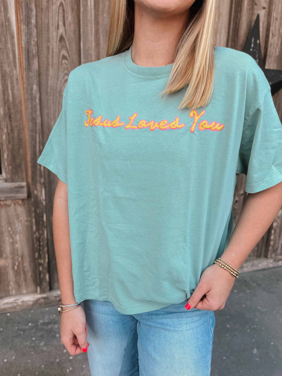 Jesus Loves You Crop Tee