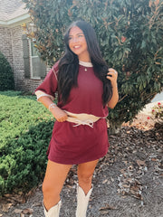 Casual Charm Skort in Burgundy