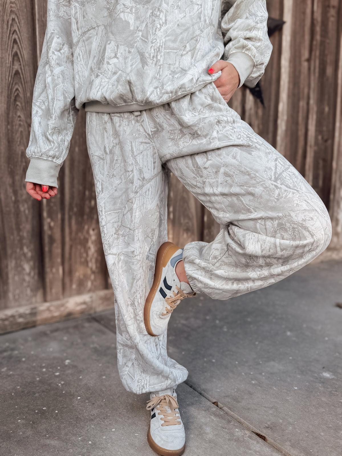 Snowed In Camo Sweat Set