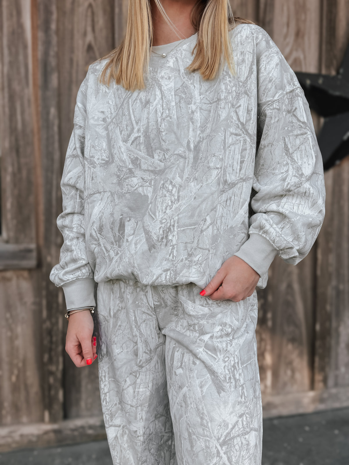 Snowed In Camo Sweat Set
