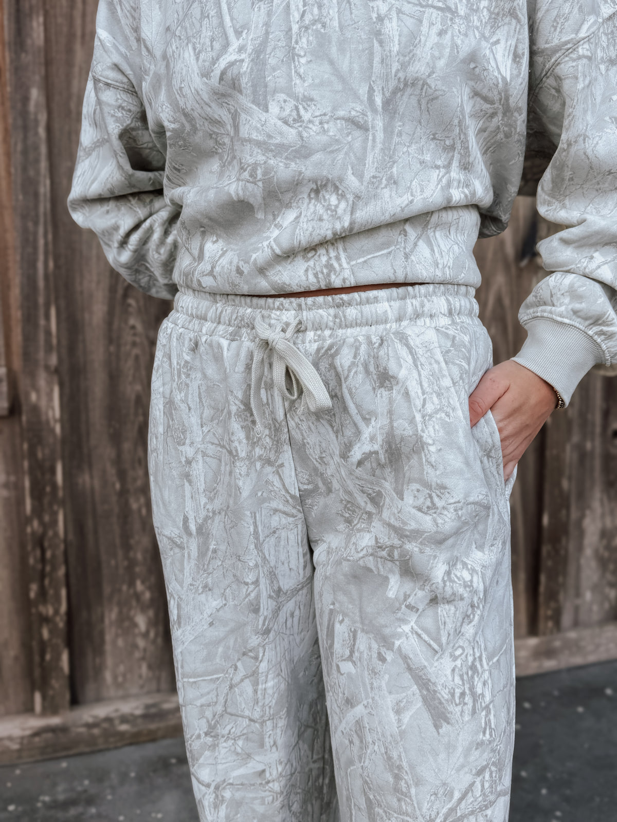 Snowed In Camo Sweat Set