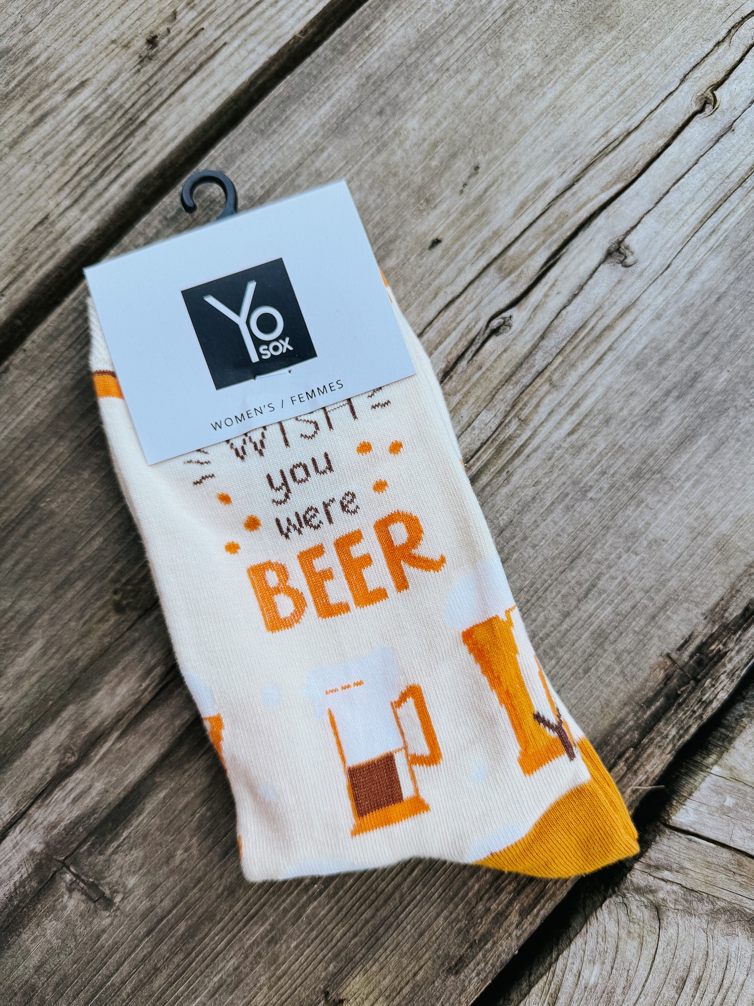 Women's Crew Sock - Wish You Were Beer