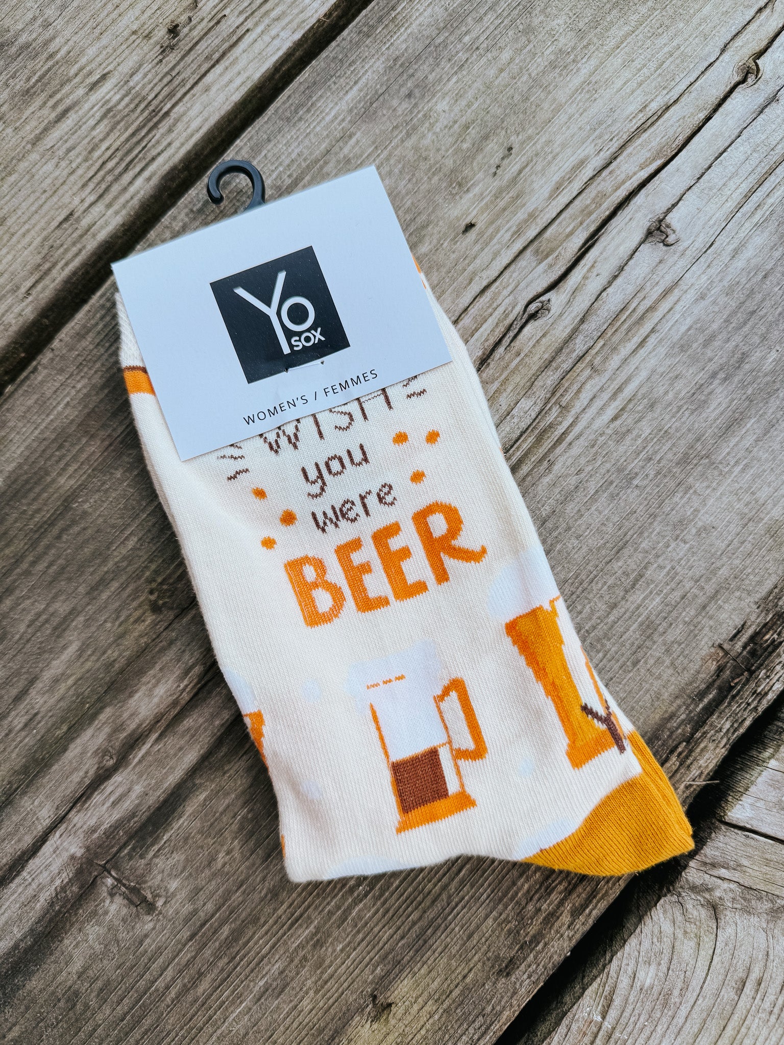Women's Crew Sock - Wish You Were Beer