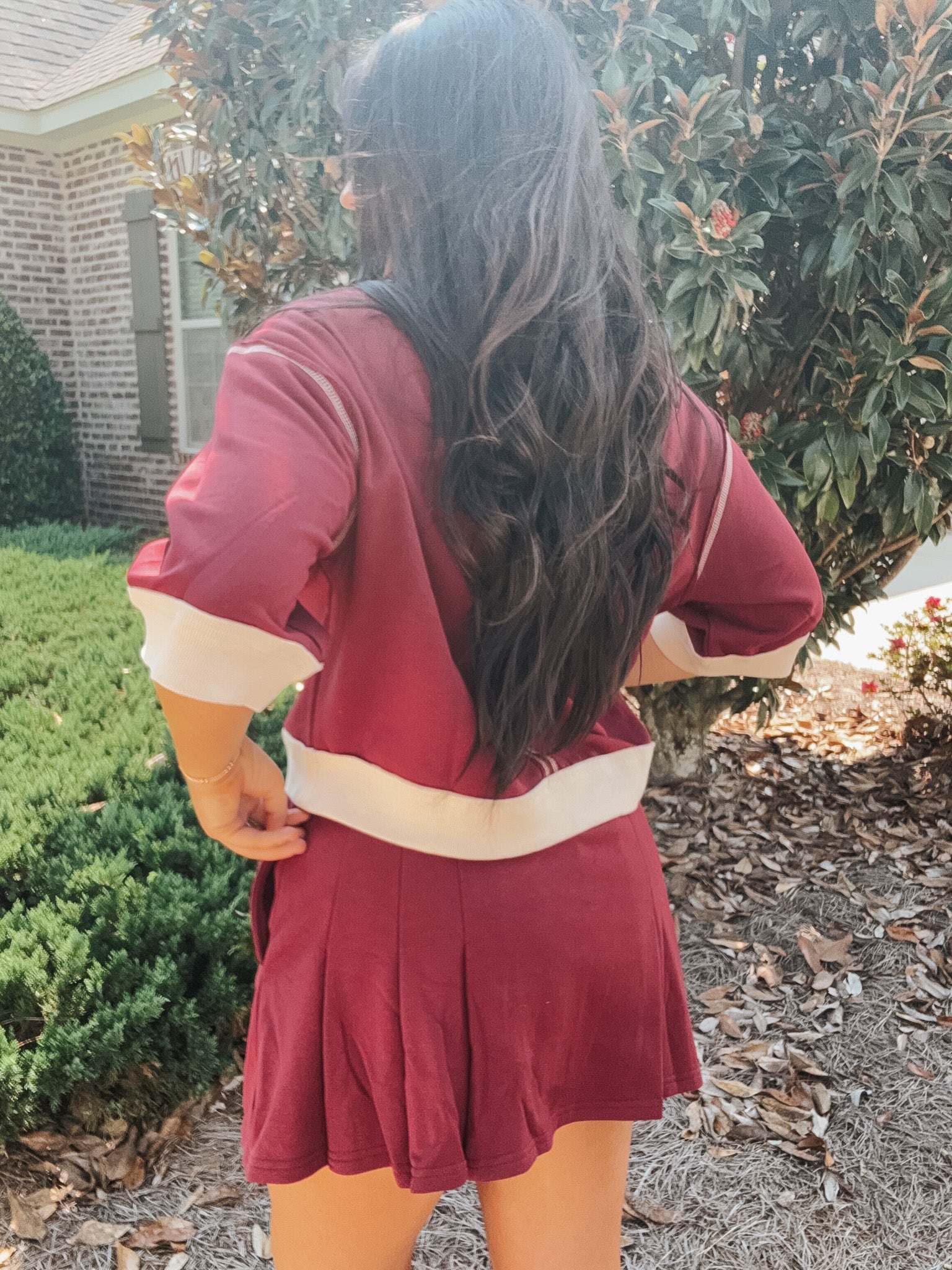 Casual Charm Skort in Burgundy