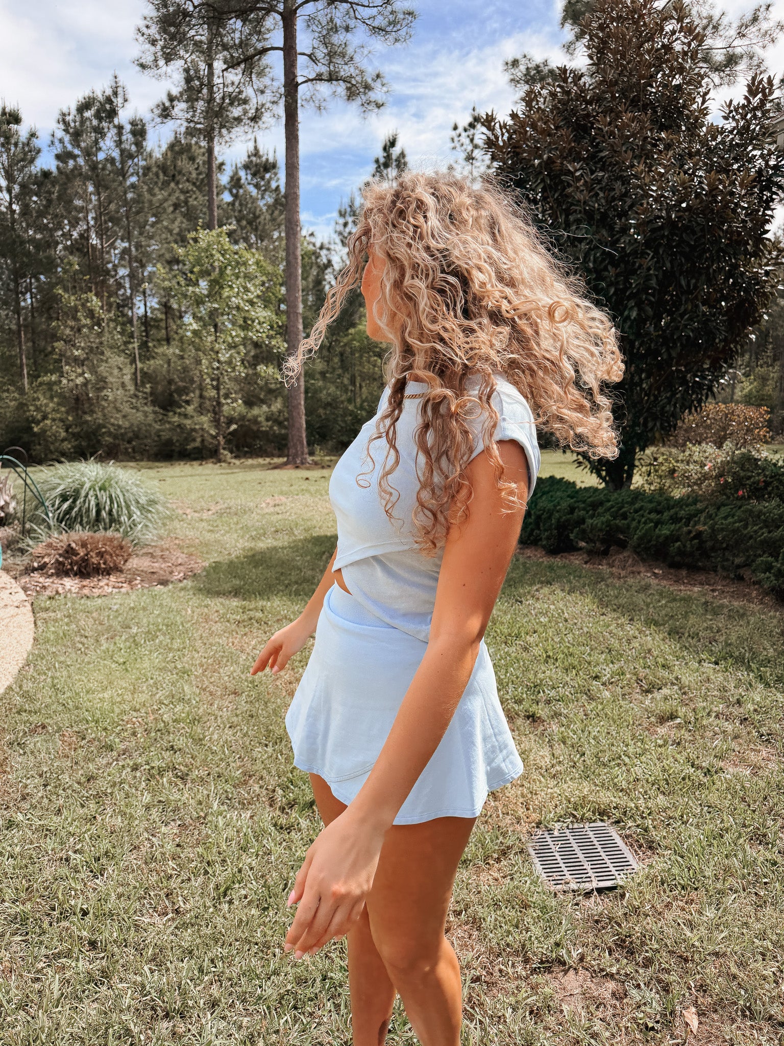 Court Crush Crossover Top in Blue