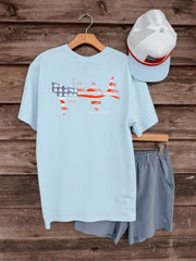 Coastal Cotton American Flag T-Shirt
