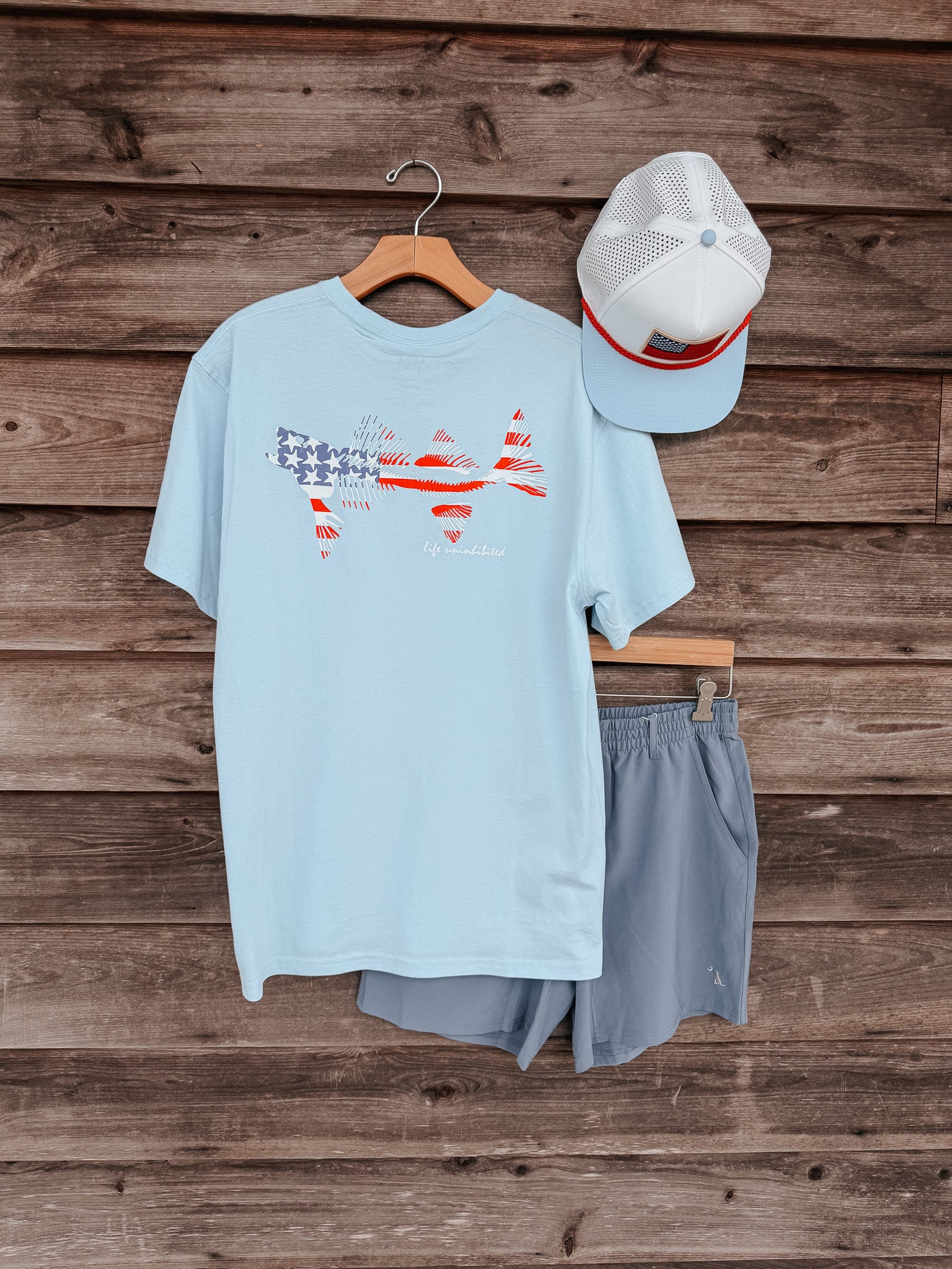 Coastal Cotton American Flag T-Shirt