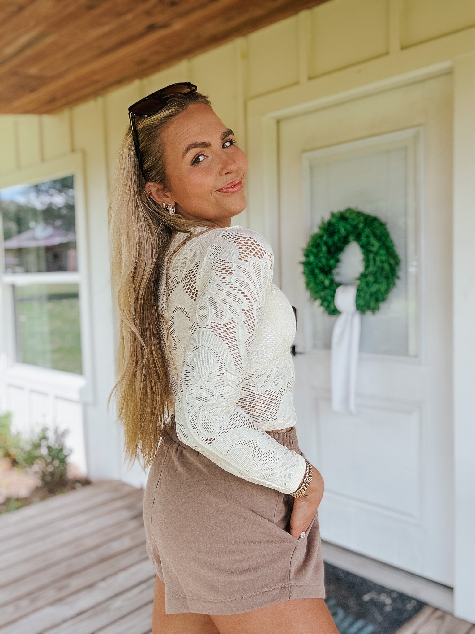 Pretty Little Layers Top in Cream