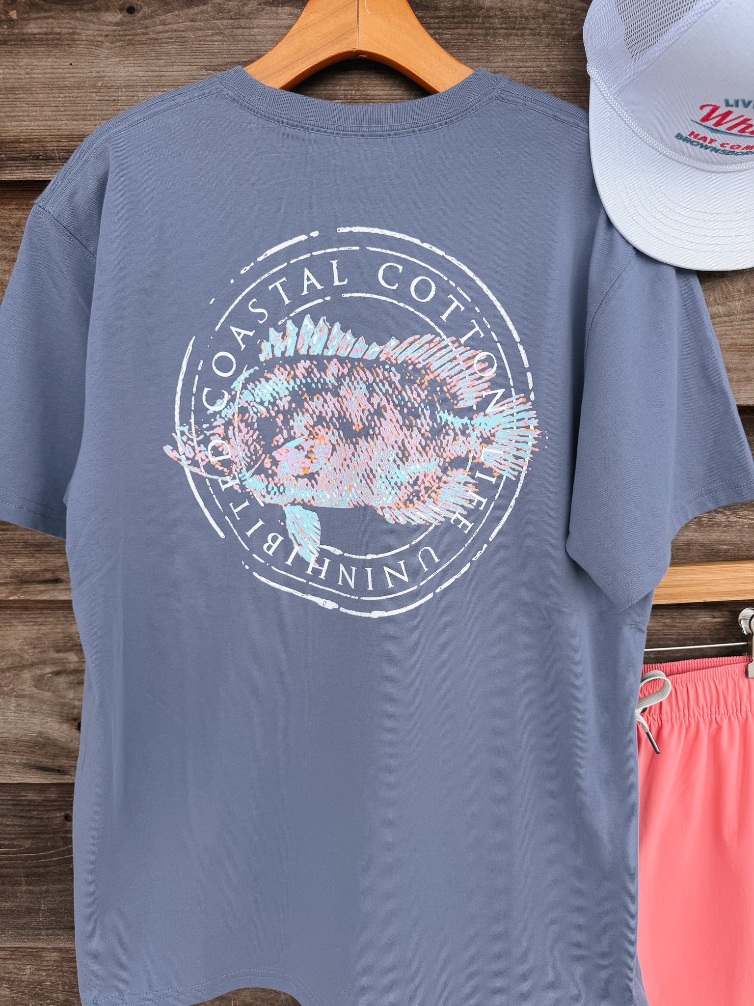 Coastal Cotton Fish Logo T-Shirt