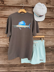 Coastal Cotton Black Sailfish T-Shirt