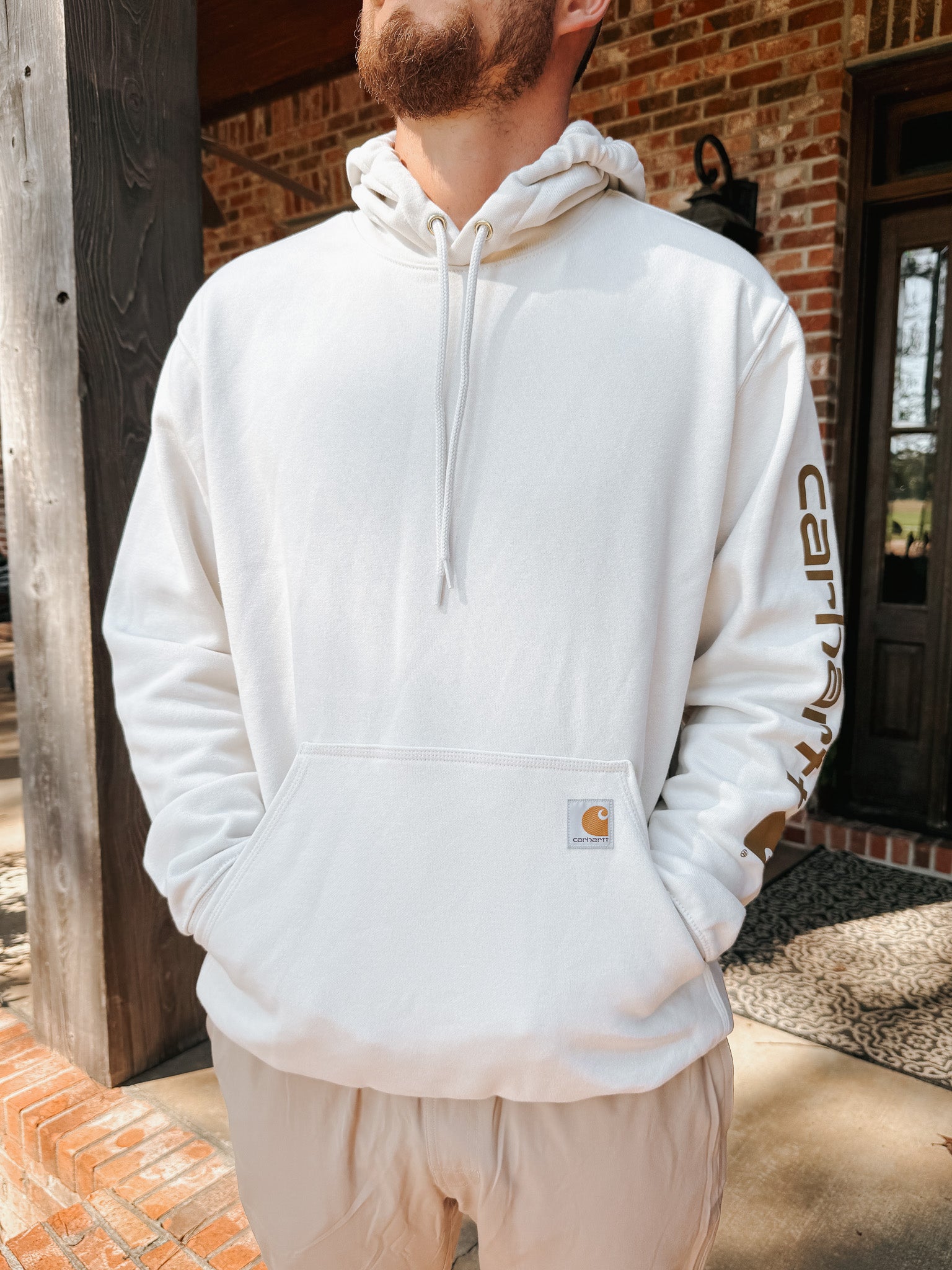 Carhartt Loose Fit Midweight Logo Hoodie - Malt