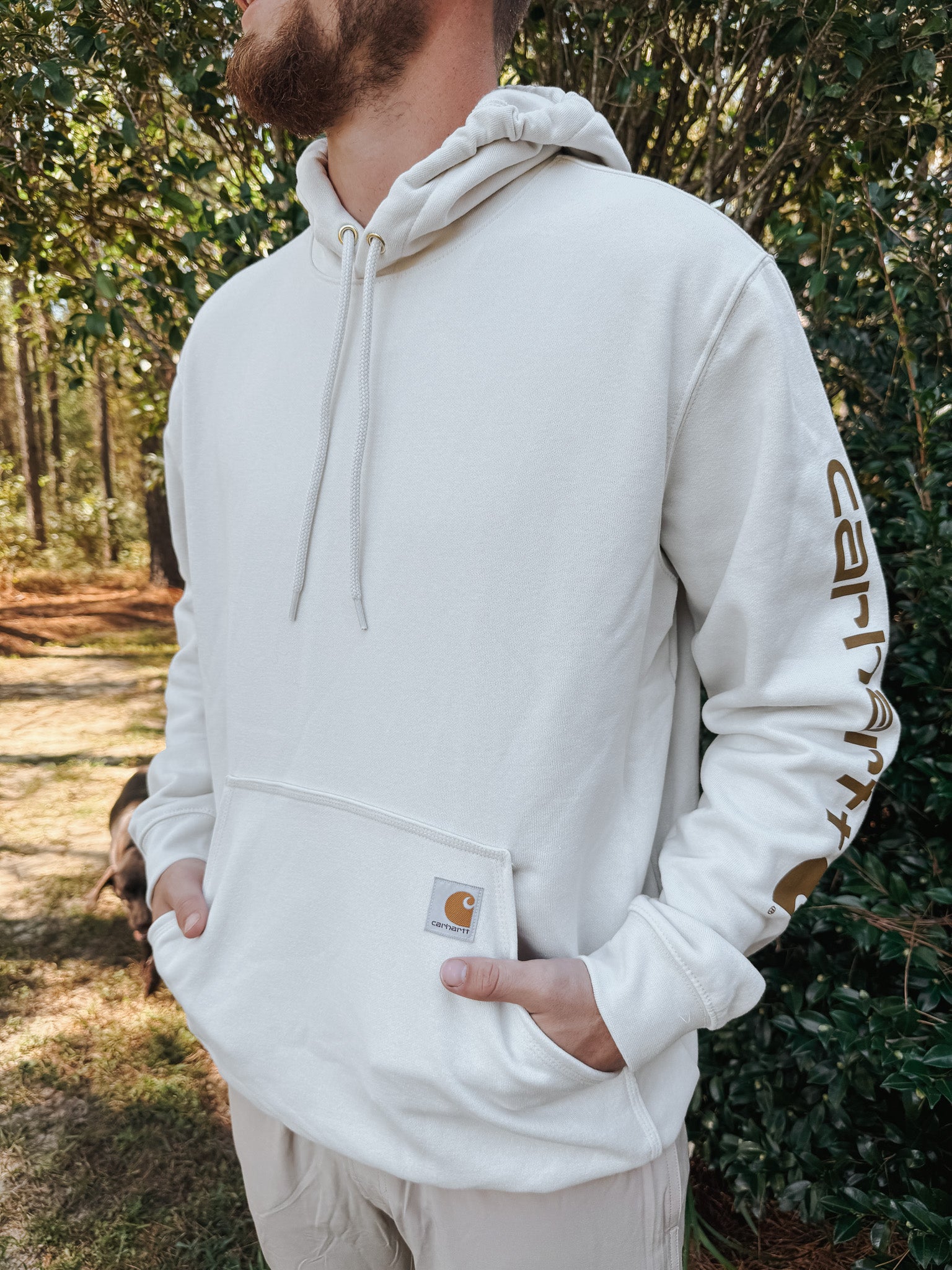 Carhartt Loose Fit Midweight Logo Hoodie - Malt