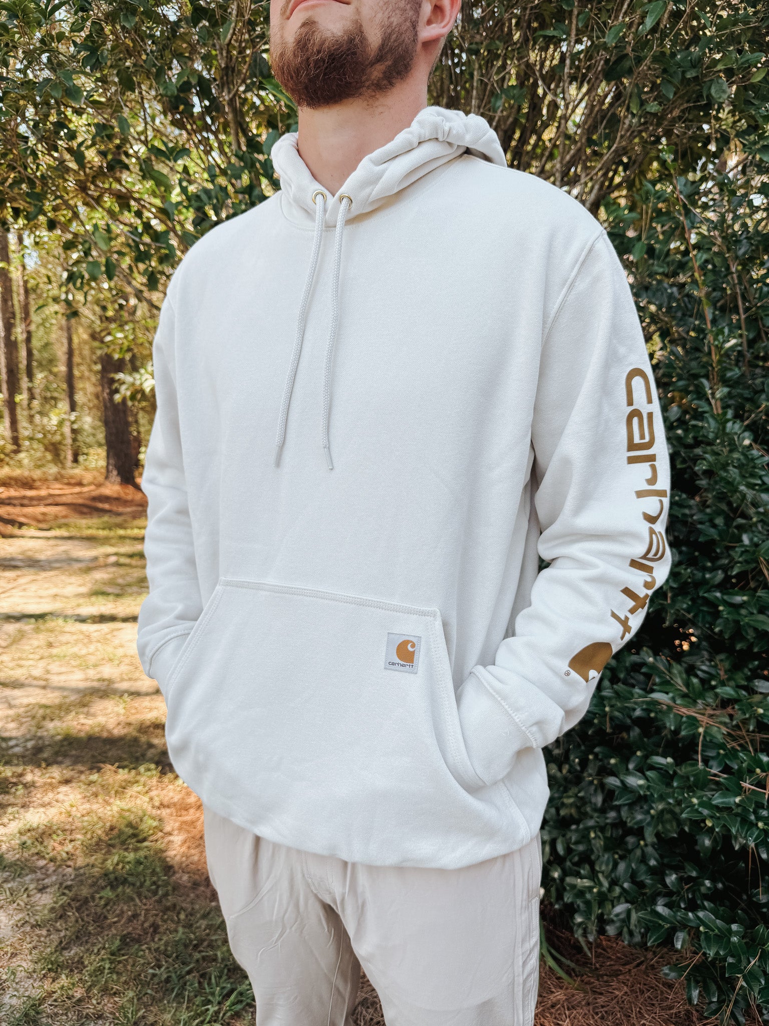 Carhartt Loose Fit Midweight Logo Hoodie - Malt