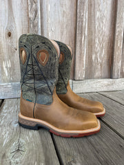 Men's Twisted X Lion & Dark Olive Waterproof Square Nano Toe Work Boots