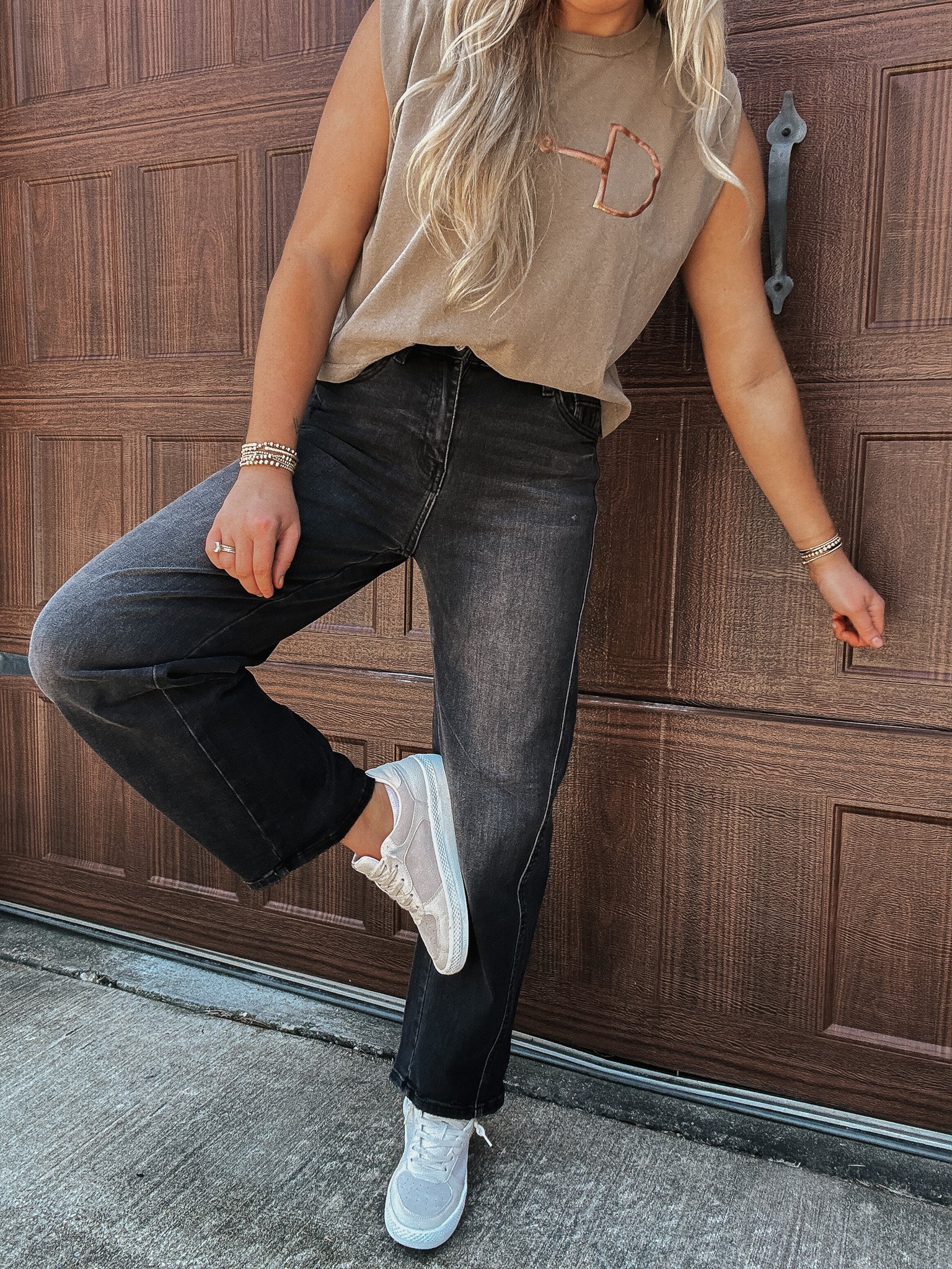 The Ella Black Super High Rise Barrel Jeans