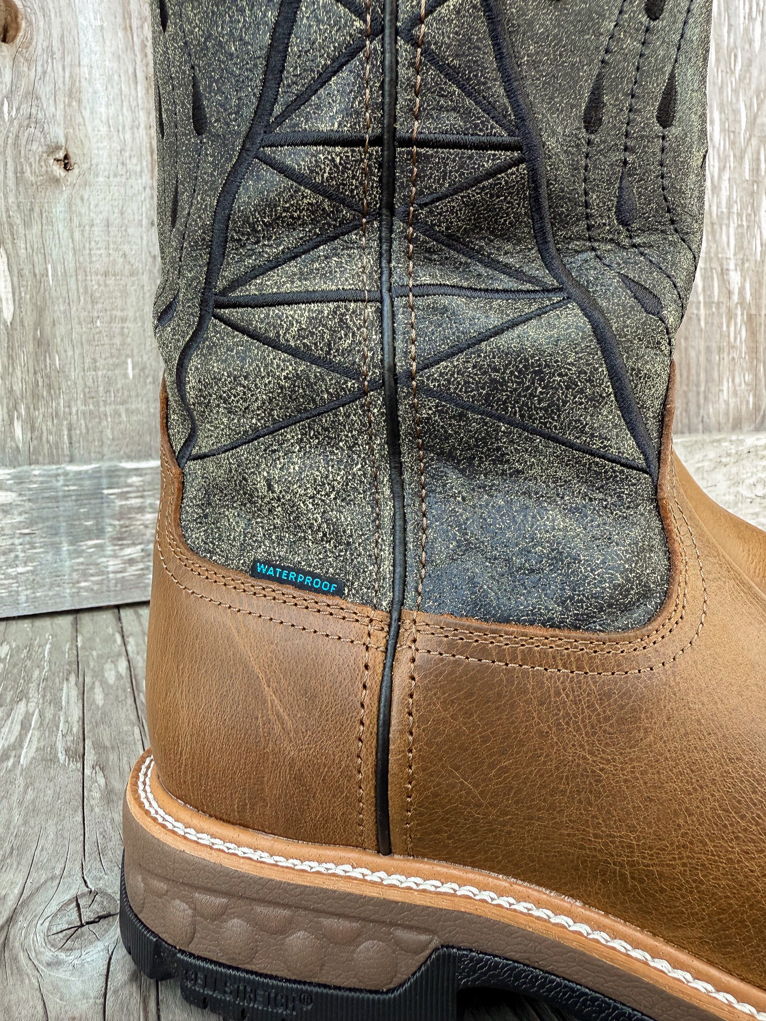 Men's Twisted X Lion & Dark Olive Waterproof Square Nano Toe Work Boots