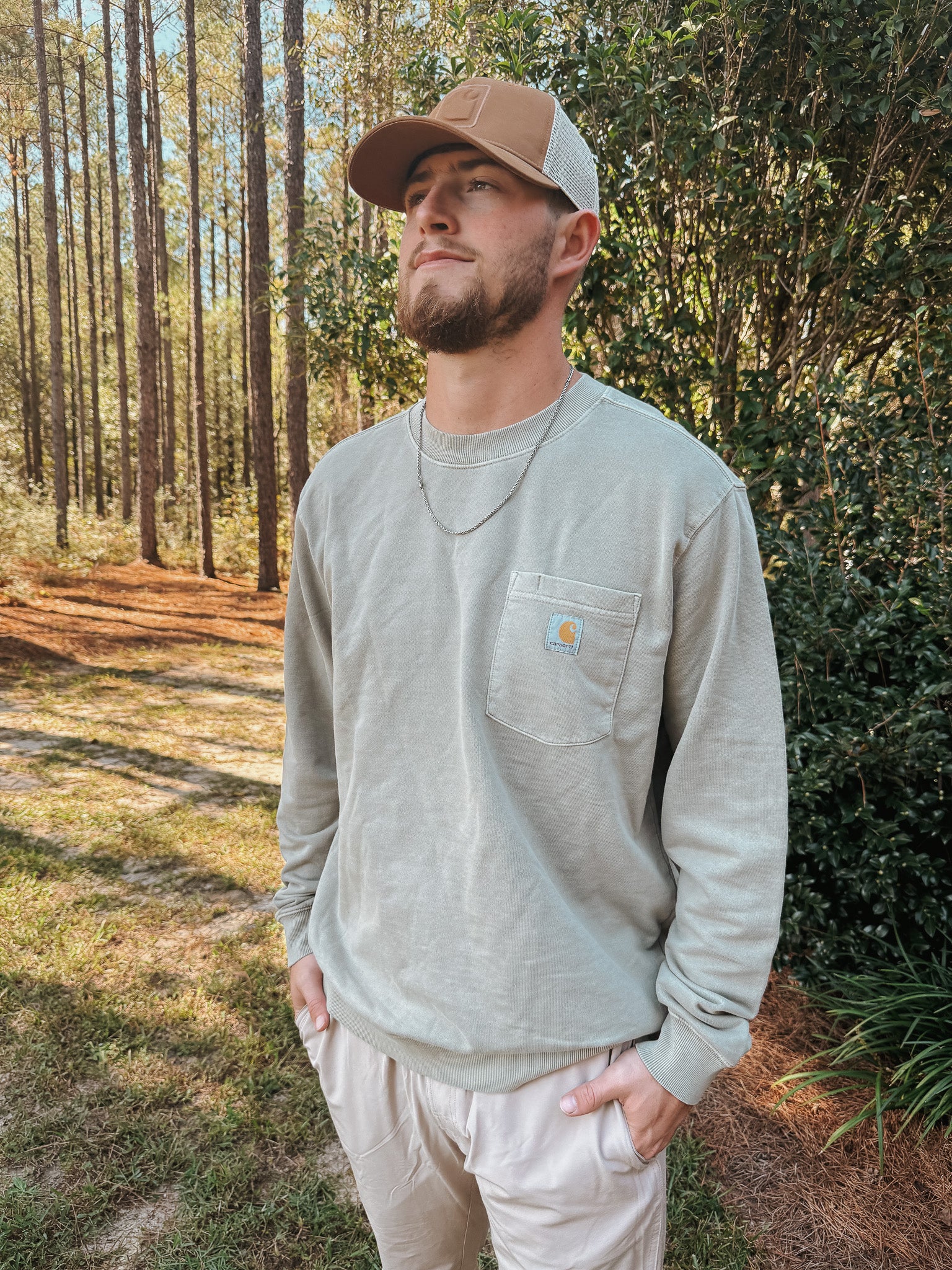 Carhartt Terry Crewneck Sweatshirt - Greige