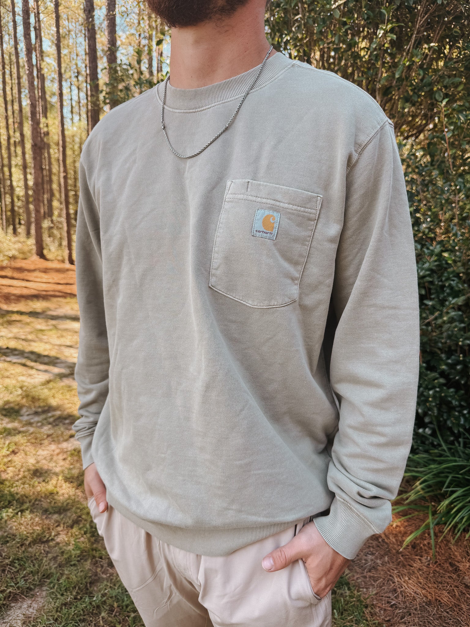 Carhartt Terry Crewneck Sweatshirt - Greige