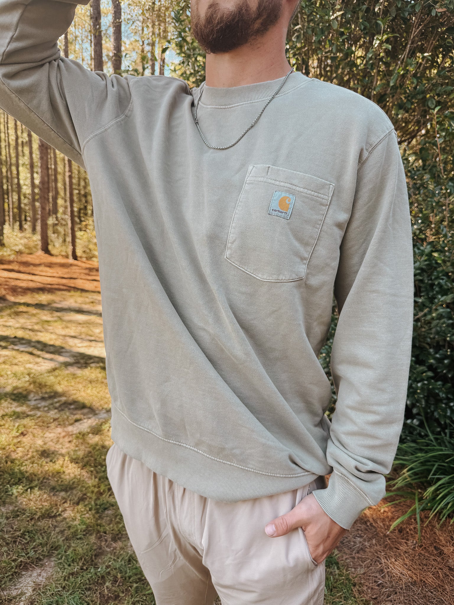 Carhartt Terry Crewneck Sweatshirt - Greige