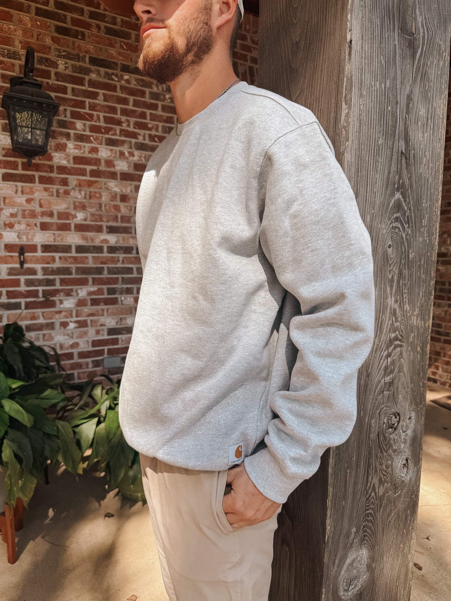 Carhartt Midweight Crew Neck Sweatshirt - Heather Grey